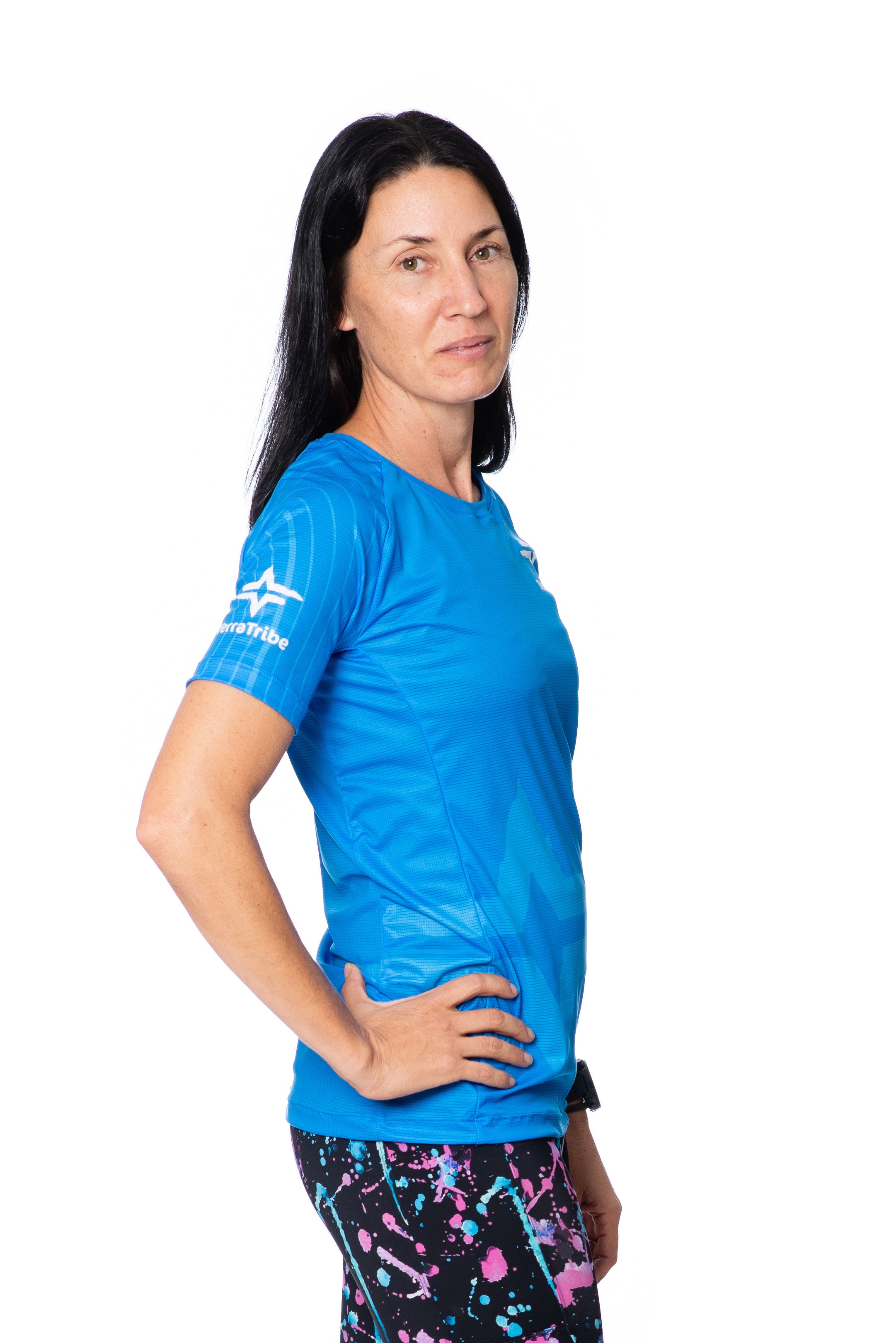 TerraTribe Womens Lightweight Running T-Shirt Blue