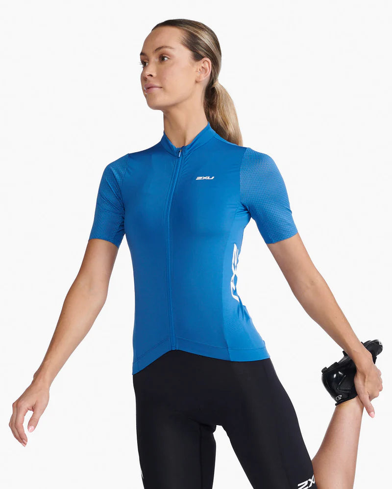 2XU Womens Aero Cycle Short Sleeve Jersey Full Zip
