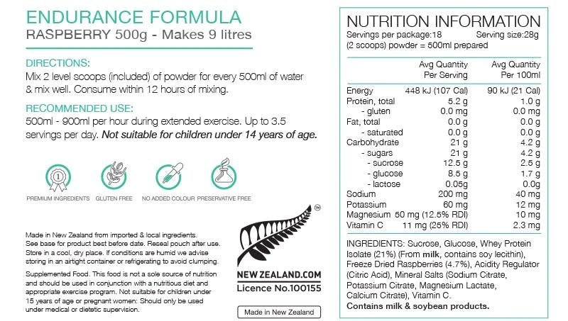 Pure Sports Nutrition Endurance Formula 500g bag