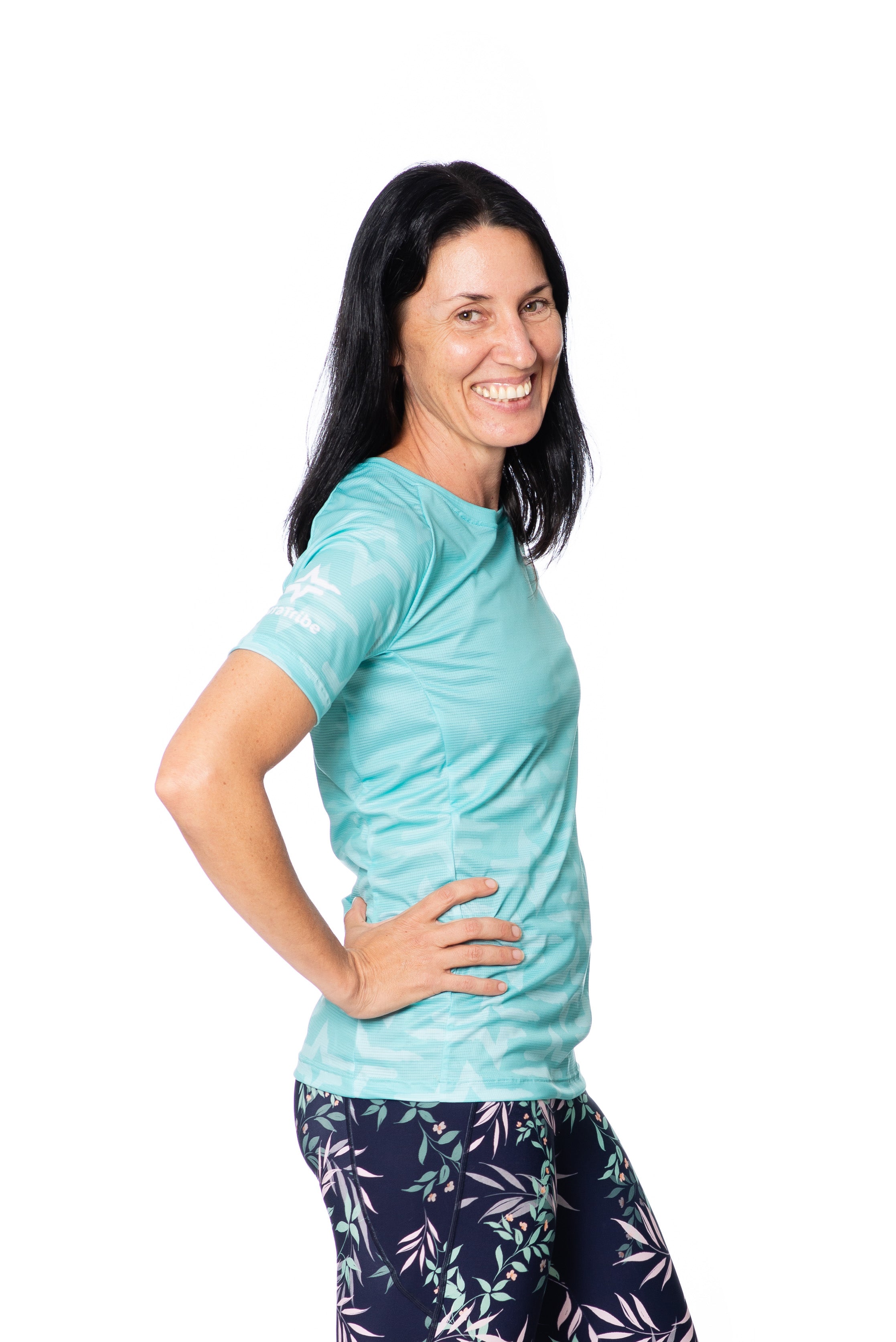 TerraTribe Womens Lightweight Running T-Shirt Aqua