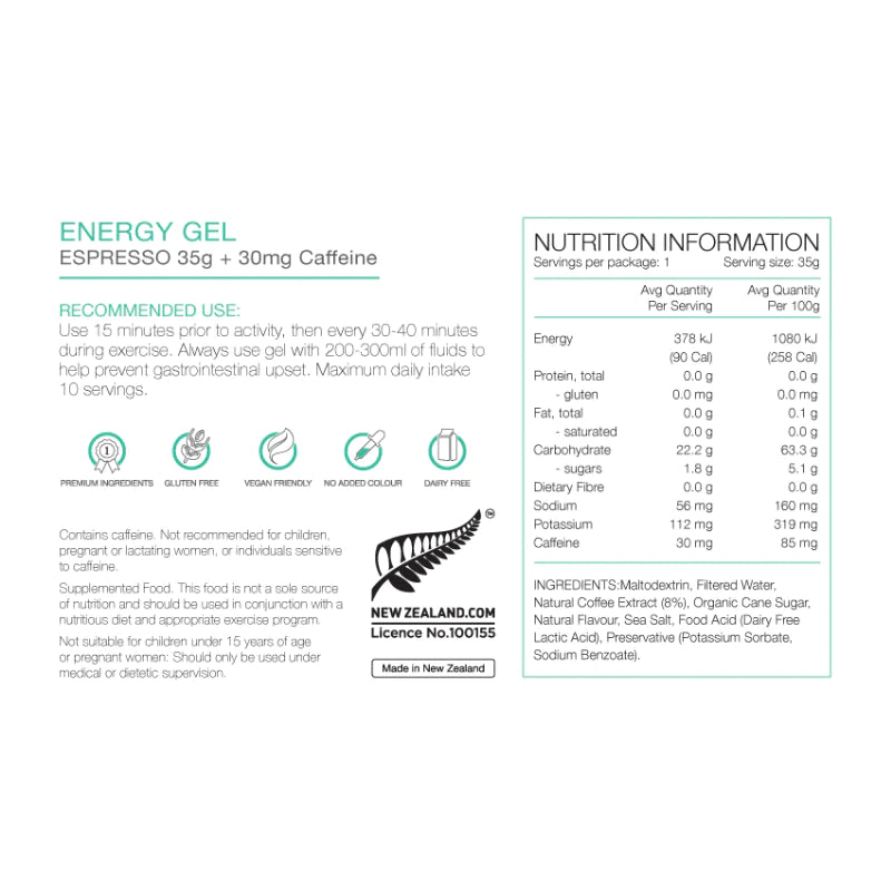PURE Sports Nutrition Energy Gels 35G