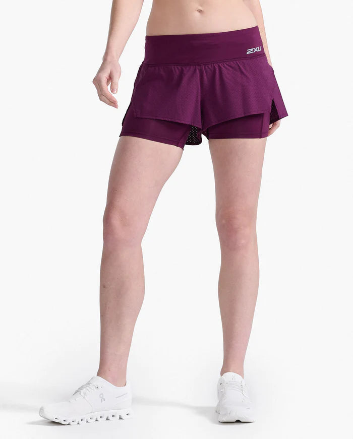 2XU Womens Aero 2-in-1 4 Inch Shorts - XL